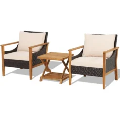 Costway 3PCS Patio Wicker Furniture Set Cushioned Armchairs With 2-Tier Side Table Balcony 17 Costway 3PCS Patio Wicker Furniture Set Cushioned Armchairs With 2-Tier Side Table Balcony -Costway GUEST aaa76164 7381 4966 afca a5cbab74d94b