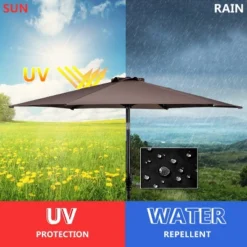 Costway 9ft Patio Umbrella Patio Market Steel Tilt W/ Crank Outdoor Yard Garden (Tan) 14 Costway 9ft Patio Umbrella Patio Market Steel Tilt W/ Crank Outdoor Yard Garden (Tan) -Costway GUEST aab6c66a 55c0 4c12 98c2 f47034097d19