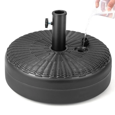 Costway 18'' Patio Fillable Round Umbrella Base Stand Holder Fit Pole 1.5''/1.9'' Weighted 9 Costway 18'' Patio Fillable Round Umbrella Base Stand Holder Fit Pole 1.5''/1.9'' Weighted - Image 9