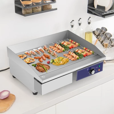 Costway 22'' Commercial Electric Griddle 110V 2000W Flat Top Countertop Grill 122℉-572℉ 3 Costway 22'' Commercial Electric Griddle 110V 2000W Flat Top Countertop Grill 122℉-572℉ - Image 3