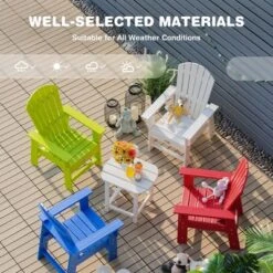 Patio Kids' Adirondack Chair Seat Weather Resistant For Ages 3-8 YellowBlueGreenGreyRedTurquoiseWhite 17 Patio Kids' Adirondack Chair Seat Weather Resistant For Ages 3-8 YellowBlueGreenGreyRedTurquoiseWhite -Costway GUEST adf07db8 a61f 43e0 aa3b 24307544bf4b