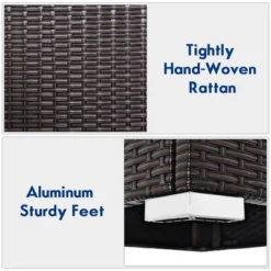 Costway 2PCS Patio Rattan Armless Sofa Sectional Furniture W/Navy Cushion 15 Costway 2PCS Patio Rattan Armless Sofa Sectional Furniture W/Navy Cushion -Costway GUEST b2b5be45 98c5 4ba0 aea5 2e574f60f5a4