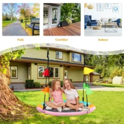 Costway 40'' Flying Saucer Tree Swing Indoor Outdoor Swing Play Set W/Hanging Strap Horse 13 Costway 40'' Flying Saucer Tree Swing Indoor Outdoor Swing Play Set W/Hanging Strap Horse -Costway GUEST b2b7dfec a305 4133 bf75 e19a0fe8a0be