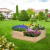 Costway 3-Tier Outdoor Raised Garden Bed Vegetable Planter Box For Patio Lawn Backyard