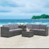 Costway 8 PCS Wicker Sofa Rattan Furniture Set Patio Furniture W/ Storage Outdoor