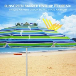 Costway 6.5FT Patio Beach Umbrella Sun Shade Tilt W/Carry Bag Turquoise -Costway GUEST b467db9c 4a32 4add 8aee 128f982fabb0