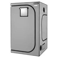 Costway 4x4 Grow Tent, 48''x48''x80'' High Reflective Mylar W/Observation Window GrayBlack -Costway GUEST b49cd864 b5fc 4805 93da 9dbb276e00ad
