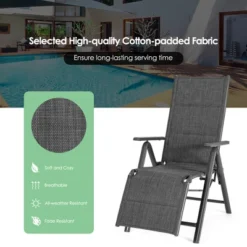 Costway Outdoor Foldable Reclining Padded Chair Aluminum Frame Adjustable 11 Costway Outdoor Foldable Reclining Padded Chair Aluminum Frame Adjustable -Costway GUEST b49ede1c f3dd 4126 b03f 2aea790948d7