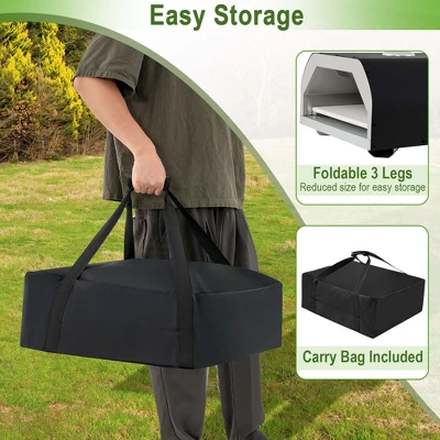 Costway Outdoor Gas Pizza Oven Portable Propane Pizza Stove With Oven Cover Pizza Stone 7 Costway Outdoor Gas Pizza Oven Portable Propane Pizza Stove With Oven Cover Pizza Stone - Image 7