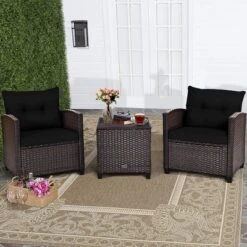 Costway 3PCS Patio Rattan Furniture Set Cushioned Conversation Set Sofa 26 Costway 3PCS Patio Rattan Furniture Set Cushioned Conversation Set Sofa -Costway GUEST b6d8796c 1be7 41c7 8721 c9bbb91adeb5