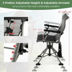 Costway 360 Degree Silent Swivel Hunting Chair W/ All-terrain Feet Pads Support 400 LBS 13 Costway 360 Degree Silent Swivel Hunting Chair W/ All-terrain Feet Pads Support 400 LBS -Costway GUEST b7895227 2ec0 4b87 804a 4f0e418b6de6
