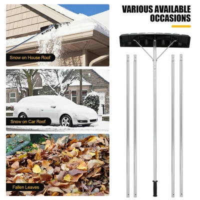 Costway 20 FT Aluminum Snow Roof Rake Adjustable Sectional Snow Removal Tool 4 Costway 20 FT Aluminum Snow Roof Rake Adjustable Sectional Snow Removal Tool - Image 4