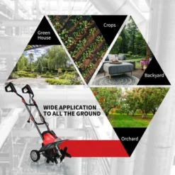 Costway 17-Inch 13.5 Amp Corded Electric Tiller And Cultivator 9'' Tilling Depth Red -Costway GUEST b99b94d5 c781 4b87 b32f 783493c41669
