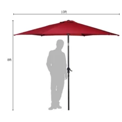 Costway 10FT Patio Umbrella 6 Ribs Market Steel Tilt W/ Crank Outdoor Garden Burgundy 12 Costway 10FT Patio Umbrella 6 Ribs Market Steel Tilt W/ Crank Outdoor Garden Burgundy -Costway GUEST bb08398b bdf7 4fbc 9339 36b688fd8efa