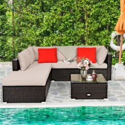 Costway 6PCS Outdoor Patio Rattan Furniture Set Cushioned Sectional Sofa Table Ottoman 12 Costway 6PCS Outdoor Patio Rattan Furniture Set Cushioned Sectional Sofa Table Ottoman -Costway GUEST bb1753a0 97b0 41d2 8a3c 7dea34316b4a