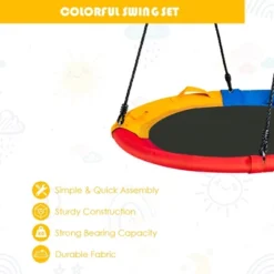 Costway 40'' Saucer Tree Swing Outdoor Round Platform Swing W/ Pillow & Handle 12 Costway 40'' Saucer Tree Swing Outdoor Round Platform Swing W/ Pillow & Handle -Costway GUEST bba2cc88 431d 4c29 9956 6333120a9dce