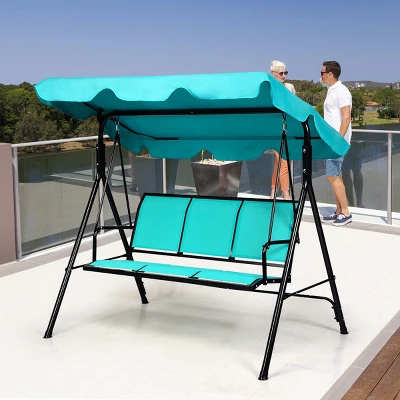 Costway 3 Person Patio Swing Canopy Yard Furniture 8 Costway 3 Person Patio Swing Canopy Yard Furniture - Image 8