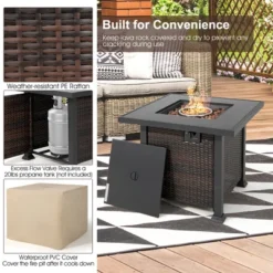 Costway 32'' Propane Fire Pit Table 50,000 BTU Square Firepit Heater W/ Lava Rocks Cover 15 Costway 32'' Propane Fire Pit Table 50,000 BTU Square Firepit Heater W/ Lava Rocks Cover -Costway GUEST bcf3cacc f42c 4f3e b77b 65a5e4b9fcbc