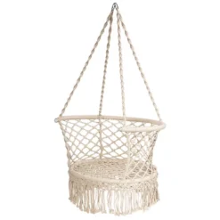 Costway Hanging Hammock Chair Macrame Swing Hand Woven Cotton Backrest 16 Costway Hanging Hammock Chair Macrame Swing Hand Woven Cotton Backrest -Costway GUEST bd09c62a 48c6 4fd0 88fc 5f01f740bff0