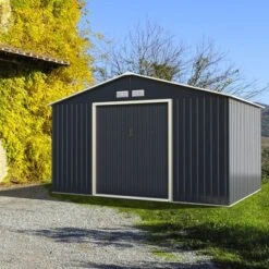Costway Metal Storage Shed For Garden And Tools W/Sliding Double Lockable Doors -Costway GUEST bd97462d 04f6 470f a8b7 3aadcc650687