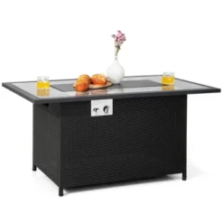 Costway 52'' Propane Fire Pit Table Marble Tabletop Rattan Wicker W/ Rain Cover Lava Rock 15 Costway 52'' Propane Fire Pit Table Marble Tabletop Rattan Wicker W/ Rain Cover Lava Rock -Costway GUEST bde65ea2 ead4 43c2 a293 a9cef5e3e669