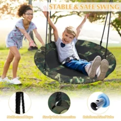 Costway 40'' Kids Flying Saucer Tree Swing Indoor Outdoor Play Set 13 Costway 40'' Kids Flying Saucer Tree Swing Indoor Outdoor Play Set -Costway GUEST bde91ba6 4072 4b13 b034 b919368b820d