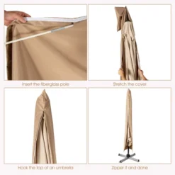 Costway Parasol Offset Cantilever Umbrella Cover 11ft Zipper Fiberglass Rod Outdoor 16 Costway Parasol Offset Cantilever Umbrella Cover 11ft Zipper Fiberglass Rod Outdoor -Costway GUEST be30553f 60ca 4d09 bd00 61dade9846b7
