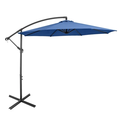 Costway 10 FT Patio Offset Umbrella W/8 Ribs Cross Base Tilt 12 Costway 10 FT Patio Offset Umbrella W/8 Ribs Cross Base Tilt - Image 12