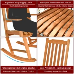 Costway Outdoor Eucalyptus Rocking Chair Single Rocker For Patio Deck Garden Natural 17 Costway Outdoor Eucalyptus Rocking Chair Single Rocker For Patio Deck Garden Natural -Costway GUEST bfaed39f 3ace 48f7 a3f5 8f6d6112b24a