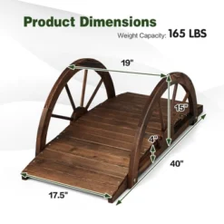 Costway 3.3FT Garden Bridge Classic Arc Wooden Bridge Decorative Garden Landscape 10 Costway 3.3FT Garden Bridge Classic Arc Wooden Bridge Decorative Garden Landscape -Costway GUEST c0750d70 120a 461a 83ad af7933959847