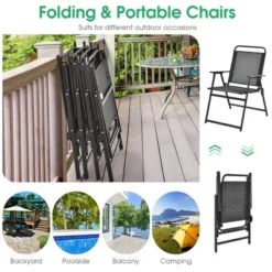Costway 2pcs Patio Folding Chairs Heavy-Duty Metal Frame Armrests Portable Outdoor 16 Costway 2pcs Patio Folding Chairs Heavy-Duty Metal Frame Armrests Portable Outdoor -Costway GUEST c1459037 9a40 4f16 8fe4 7ff8f9bcf634