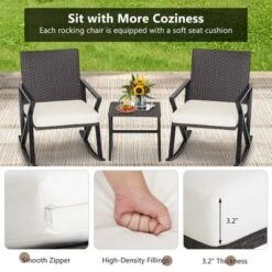 Costway 3PCS Patio Rattan Wicker Rocking Chairs Table Bistro Set Cushioned Rocker Garden 16 Costway 3PCS Patio Rattan Wicker Rocking Chairs Table Bistro Set Cushioned Rocker Garden -Costway GUEST c15225f3 0ec8 435c bd6a 6705c9d7b16e