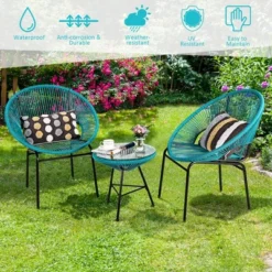 Costway 3PCS Patio Acapulco Furniture Bistro Set Plastic Rope Glass Table 14 Costway 3PCS Patio Acapulco Furniture Bistro Set Plastic Rope Glass Table -Costway GUEST c1a91ff3 1fe2 4db7 9345 352d2458bb4d