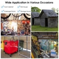 Costway 8'x6' Outdoor Storage Shed Galvanized Steel Tool House Organizer For Garden Yard -Costway GUEST c2314808 a3e9 4e35 a8b6 bdec8d2ed284