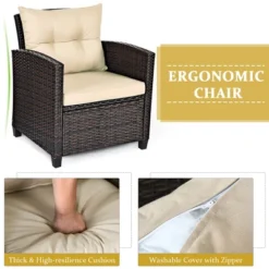 Costway 7PCS Patio Wicker Furniture Set Gas Fire Pit Sofa Side Table Cushioned 14 Costway 7PCS Patio Wicker Furniture Set Gas Fire Pit Sofa Side Table Cushioned -Costway GUEST c232ba80 d6ba 4f86 acad 560e59a1bb8b