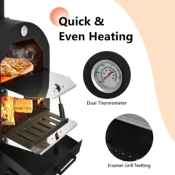 Costway Outdoor Pizza Oven Wood Fire Pizza Maker Grill W/ Pizza Stone & Waterproof Cover -Costway GUEST c2a2ec5e 154f 4128 ac10 fed166c1f0f4
