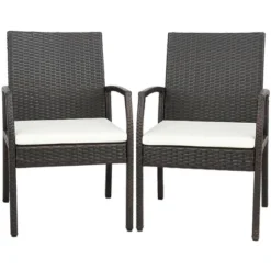 Costway 2PCS Patio PE Wicker Dining Chairs With Soft Zippered Cushion Armchairs Backyard 18 Costway 2PCS Patio PE Wicker Dining Chairs With Soft Zippered Cushion Armchairs Backyard -Costway GUEST c3b7bbb7 b9c7 4b00 9122 91e1a58969f3