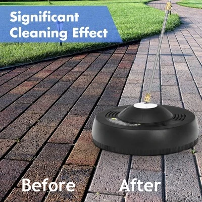 Costway 16'' Pressure Washer Surface Cleaner Attachment W/ 2 Extension Wand 2 Costway 16'' Pressure Washer Surface Cleaner Attachment W/ 2 Extension Wand - Image 2