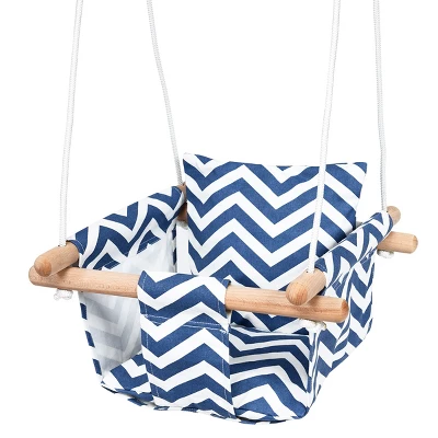 Costway Baby Canvas Hanging Swing Cotton Hammock Toy For Toddler BluePink 10 Costway Baby Canvas Hanging Swing Cotton Hammock Toy For Toddler BluePink - Image 10
