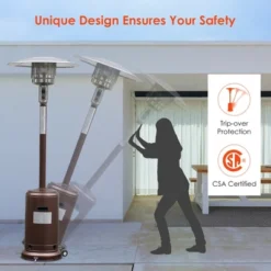 Costway 48000 BTU Propane Patio Heater Standing LP Gas Steel W/ Wheels Bronze 12 Costway 48000 BTU Propane Patio Heater Standing LP Gas Steel W/ Wheels Bronze -Costway GUEST c49f12a1 b57e 4f48 a009 1f5058f2e8ae