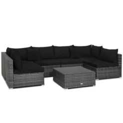 Costway 7PCS Patio Rattan Furniture Set Sectional Sofa Cushioned Garden 20 Costway 7PCS Patio Rattan Furniture Set Sectional Sofa Cushioned Garden -Costway GUEST c5e6234b 4e5f 41bd 92d9 17010e2beed4