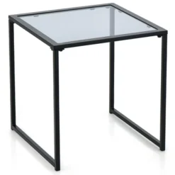 Costway Patio Side Table Outdoor 17'' Tempered Glass End Coffee Table For Porch Garden 17 Costway Patio Side Table Outdoor 17'' Tempered Glass End Coffee Table For Porch Garden -Costway GUEST c5ecbcd1 3cf3 4f71 b246 106cdd87da19