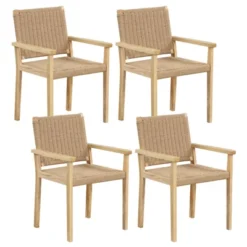 Costway Patio Chair Set Of 2/4 Rubber Wood Dining Armchairs Paper Rope Woven Seat Balcony 16 Costway Patio Chair Set Of 2/4 Rubber Wood Dining Armchairs Paper Rope Woven Seat Balcony -Costway GUEST c6741503 3e4c 4c18 aa4b 30eb9d213dcc