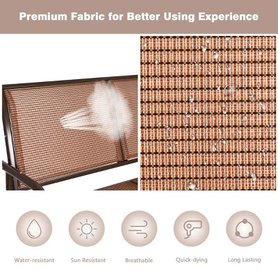 Costway Patio Swing Glider Bench Loveseat Rocking Chair Backyard Poolside 6 Costway Patio Swing Glider Bench Loveseat Rocking Chair Backyard Poolside - Image 6