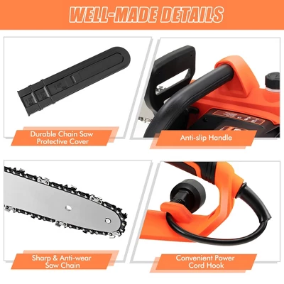 Costway 18 Inch Electric Chain Saw Wood Cutting Corded Chainsaw With Cover & Chain Brake 2 Costway 18 Inch Electric Chain Saw Wood Cutting Corded Chainsaw With Cover & Chain Brake - Image 2