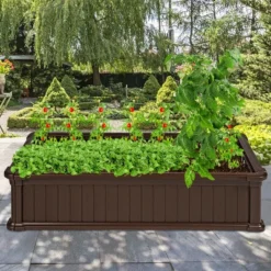 Costway 48''x24'' Raised Garden Bed Rectangle Plant Box Planter Flower Vegetable Brown 13 Costway 48''x24'' Raised Garden Bed Rectangle Plant Box Planter Flower Vegetable Brown -Costway GUEST cc1c2fbe aa56 4b97 add8 a2623e869ffa