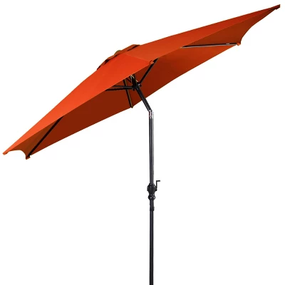 Costway 9FT Patio Umbrella Patio Market Steel Tilt W/ Crank Outdoor Yard Garden Orange 1 Costway 9FT Patio Umbrella Patio Market Steel Tilt W/ Crank Outdoor Yard Garden Orange