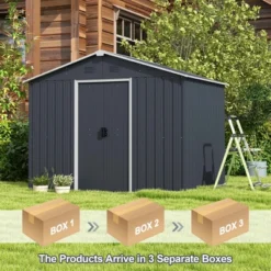 Costway 5.7 FT X 7.5 FT Outside Storage Shed Double Door Outdoor Tool House WithAir Window 16 Costway 5.7 FT X 7.5 FT Outside Storage Shed Double Door Outdoor Tool House WithAir Window -Costway GUEST ccbbe21e 77a3 4ebe bd04 43692432ebb1