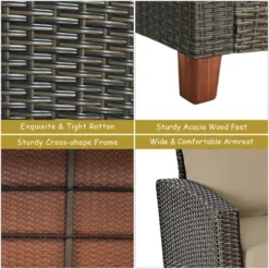 Costway 4PCS Patio Rattan Furniture Set Solid Wood Leg Cushioned Sofa Garden Lawn 13 Costway 4PCS Patio Rattan Furniture Set Solid Wood Leg Cushioned Sofa Garden Lawn -Costway GUEST cd8a696a 28dd 435f 8b4d 1660e0a0abde