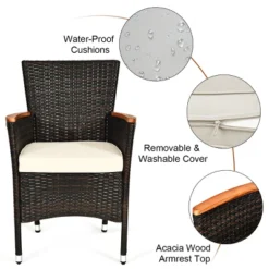 Costway 7PCS Patio Rattan Dining Set 6 Stackable Chairs Cushioned 15 Costway 7PCS Patio Rattan Dining Set 6 Stackable Chairs Cushioned -Costway GUEST cdb9a99c b85c 443c 9f8e 96faf818e186